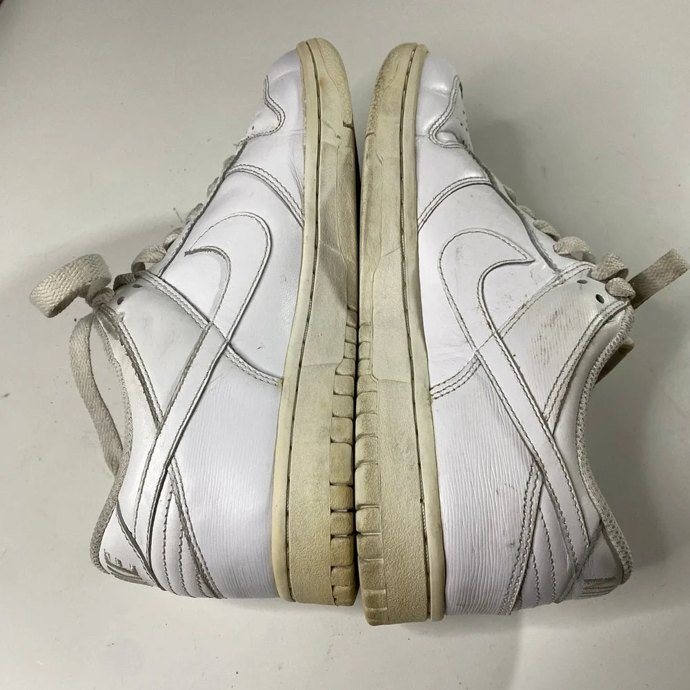 Nike Dunk Low Triple White Shoes Sneakers Women's 8 - Picture 5 of 8
